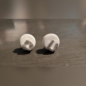 Elegant Silver Horseshoe Earrings Sterling Silver